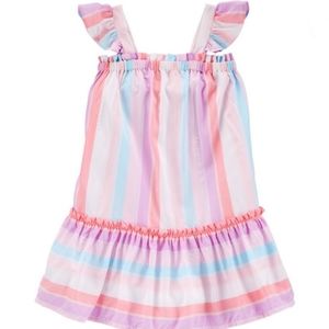 OshKosh B'Gosh || 5T Girls Multicolor Pastel Striped Dress